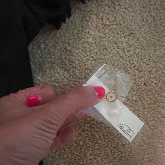 NWT Wild Meadow navy ribbed knit polo dress with decorative buttons size medium - Picture 7 of 7